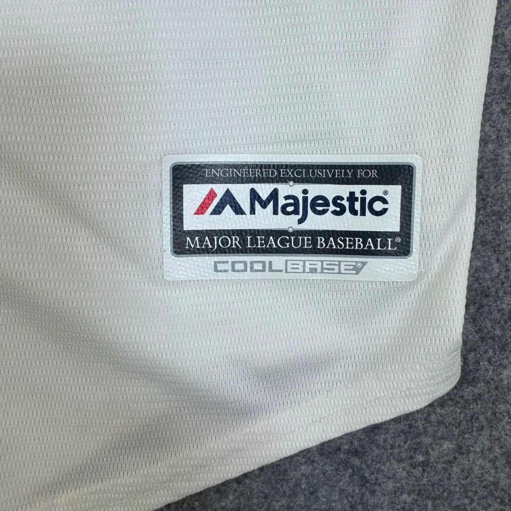 Majestic Boston Red Sox Tommy Bahama 17 Cool Base Baseball Jersey White Mens L